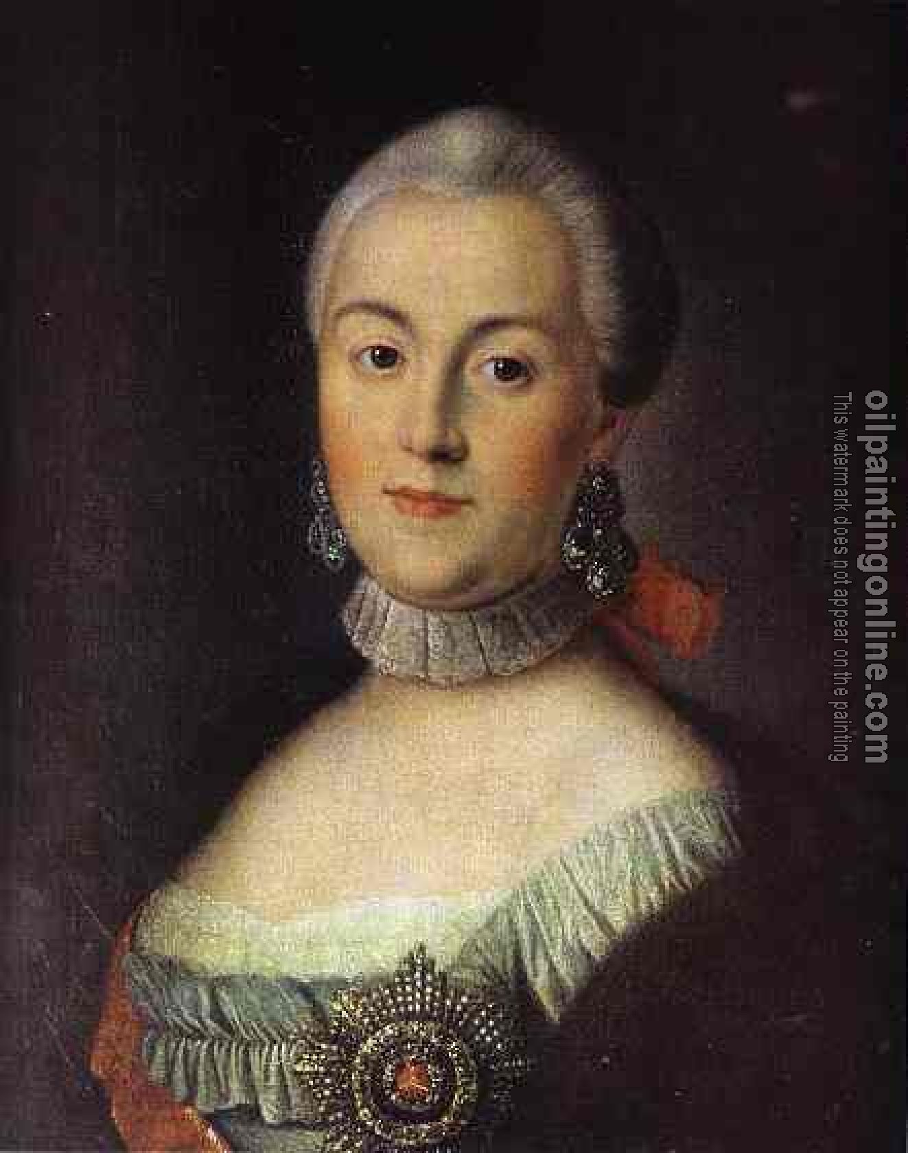 Antropov, Aleksei - Portrait of Grand Duchess Catherine Alekseevna, Future Empress Catherine II the Great
